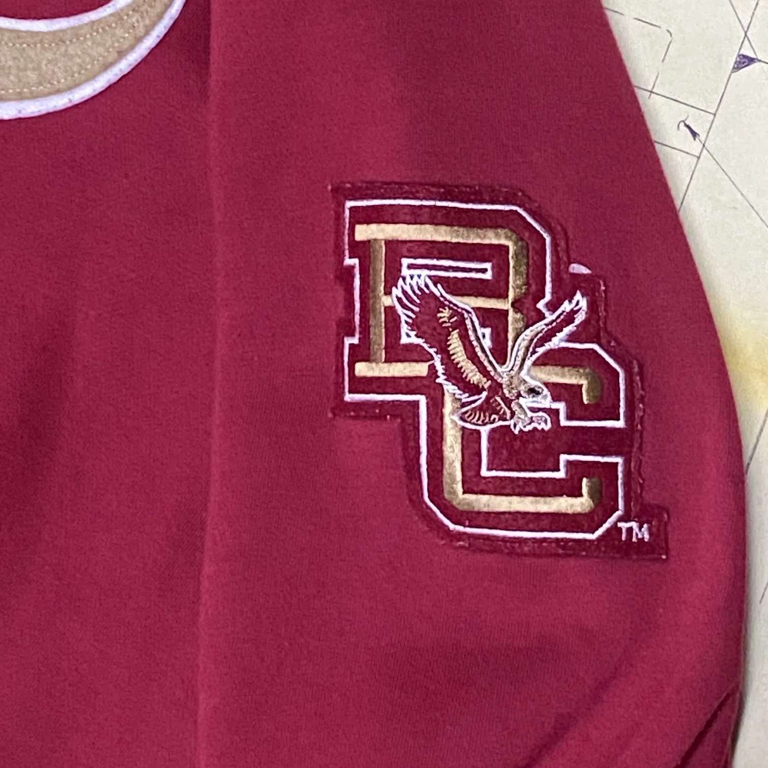 Vintage Boston College STARTER Hoodie Size: L