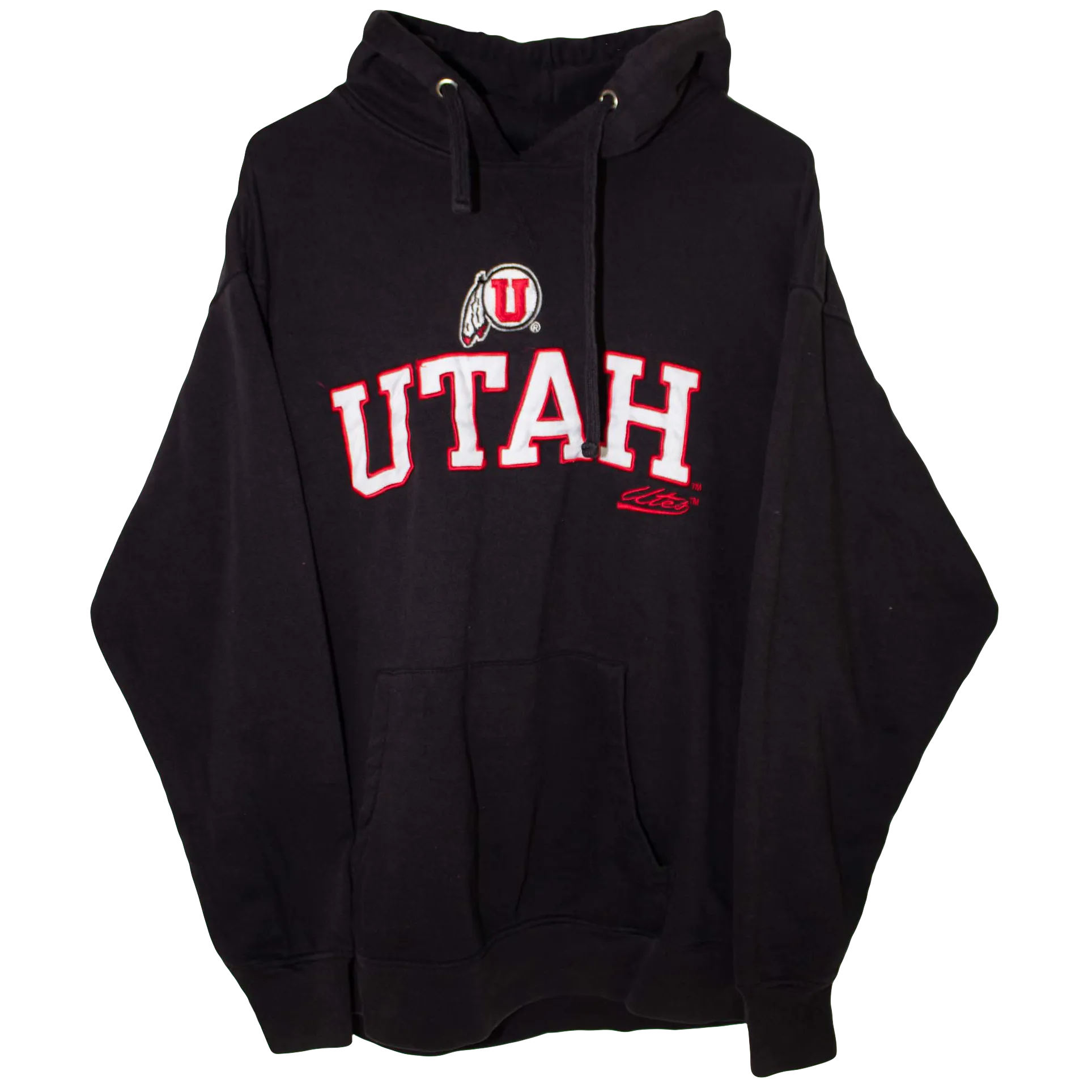 Vintage Embroidered UTAH Pro Sports Hoodie Black (XL)