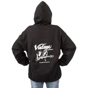 Vintage Fleece Hoodie ~ Black, Large