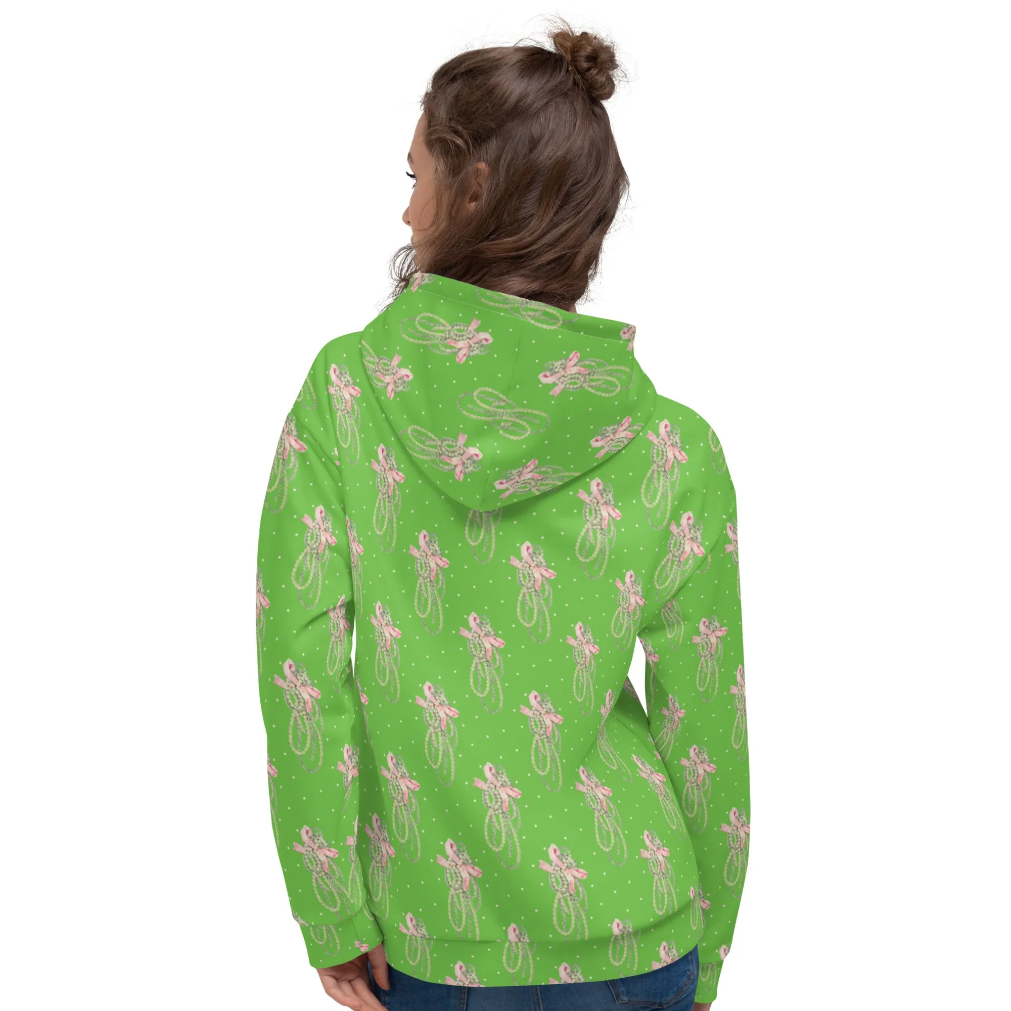 Vintage Pearl Apple Green Hoodie