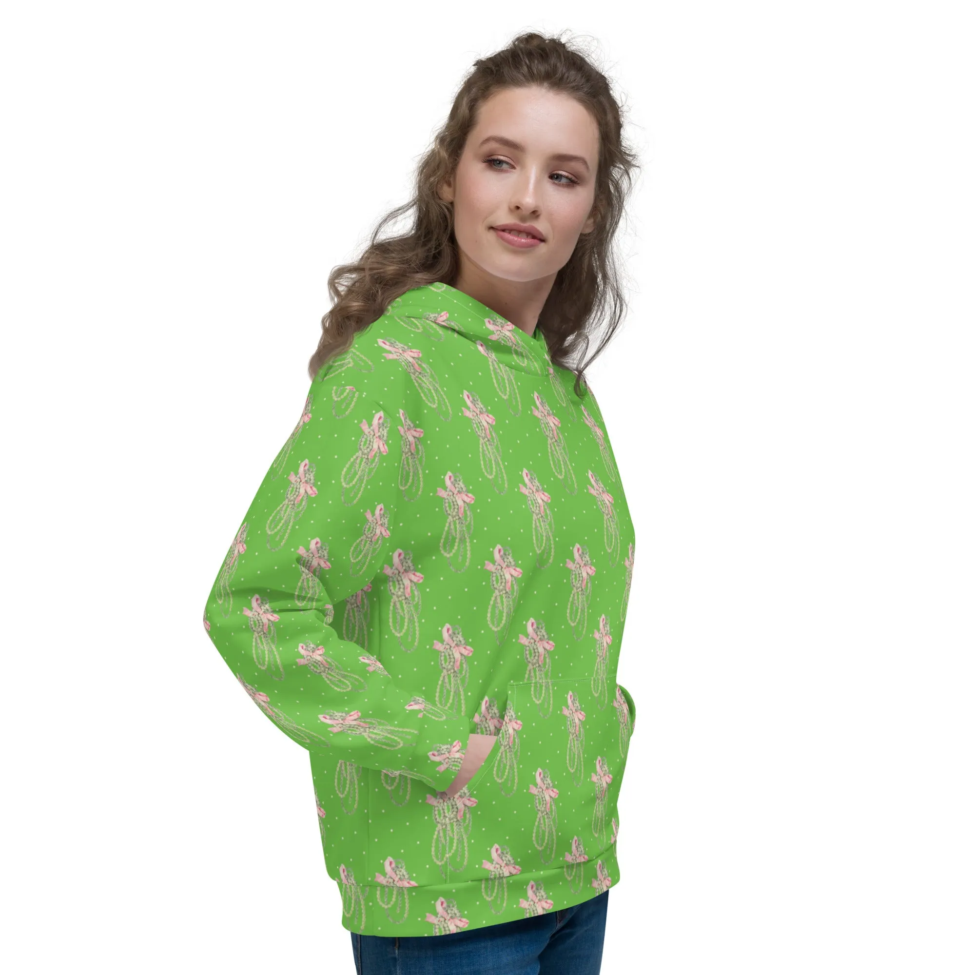 Vintage Pearl Apple Green Hoodie