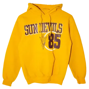 Vintage Printed Sun Devils Hoodie Yellow (S)