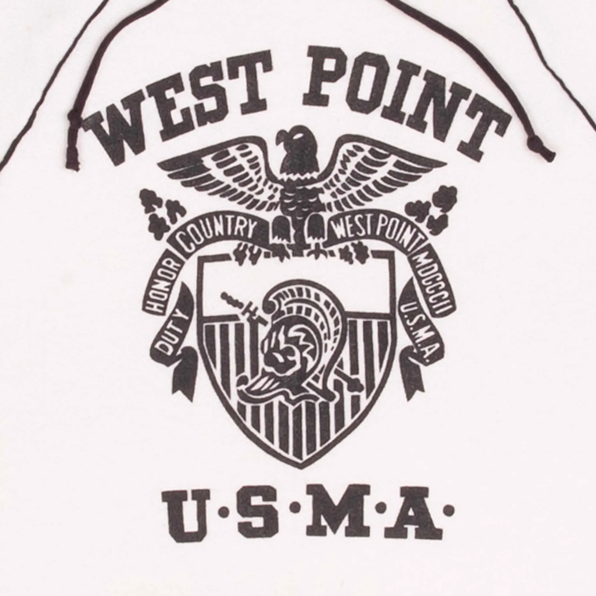 VINTAGE USMA WEST POINT HOODIE SWEATSHIRT 1980S SIZE LARGE MADE IN USA