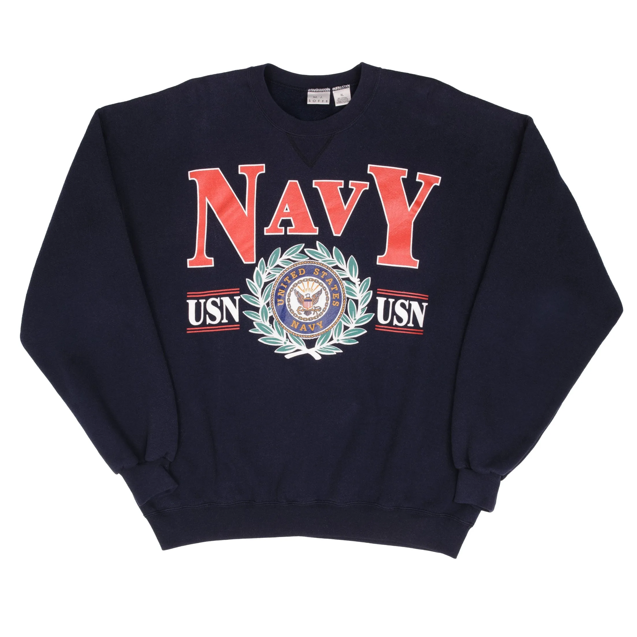 VINTAGE USN US NAVY SWEATSHIRT CREWNECK SIZE XL MADE IN USA