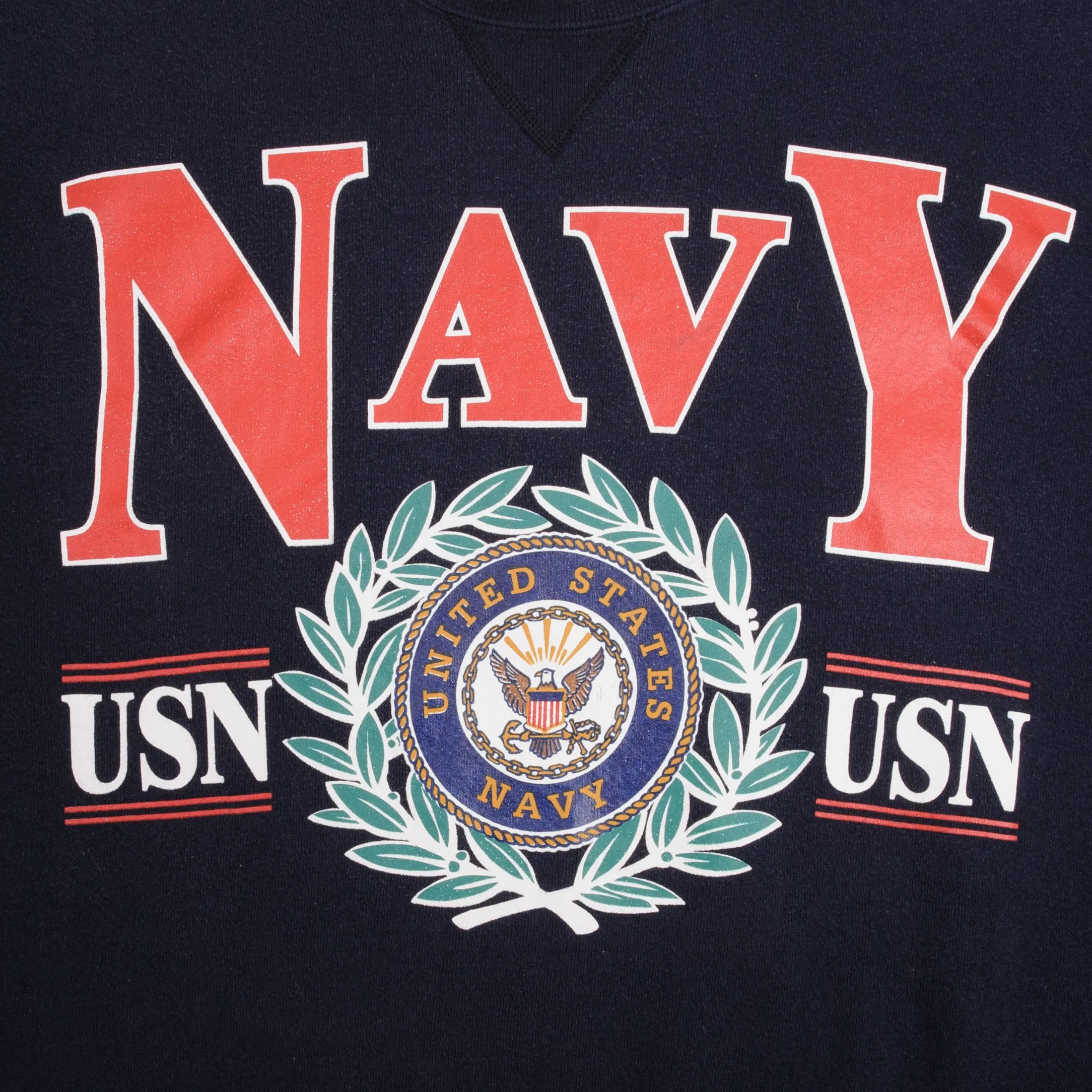 VINTAGE USN US NAVY SWEATSHIRT CREWNECK SIZE XL MADE IN USA