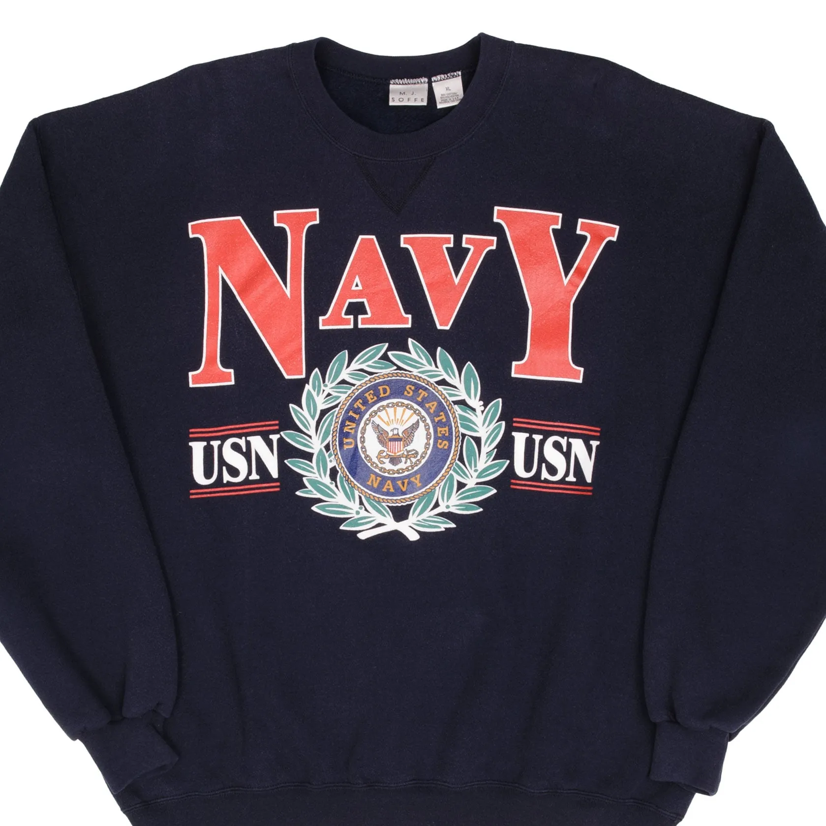 VINTAGE USN US NAVY SWEATSHIRT CREWNECK SIZE XL MADE IN USA