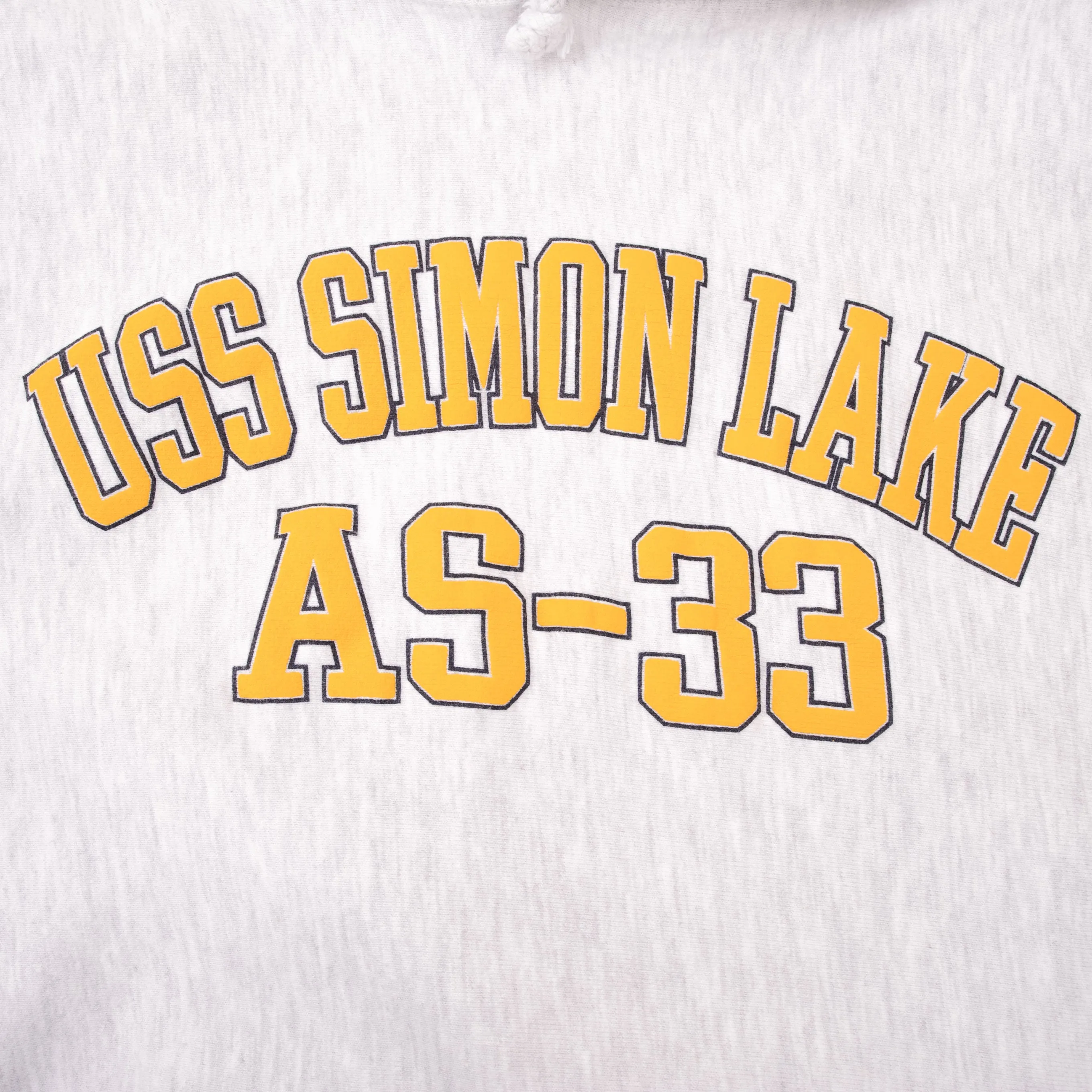 VINTAGE USN USS SIMON LAKE AS33 1990S HOODIE SWEATSHIRT LARGE MADE IN USA