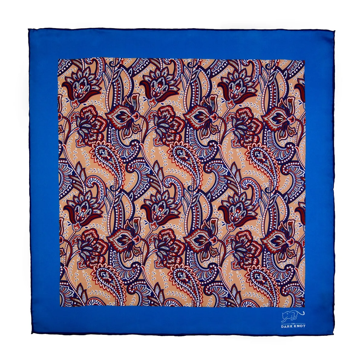 Westwood Paisley Silk Pocket Square, Gold / Orange / Blue