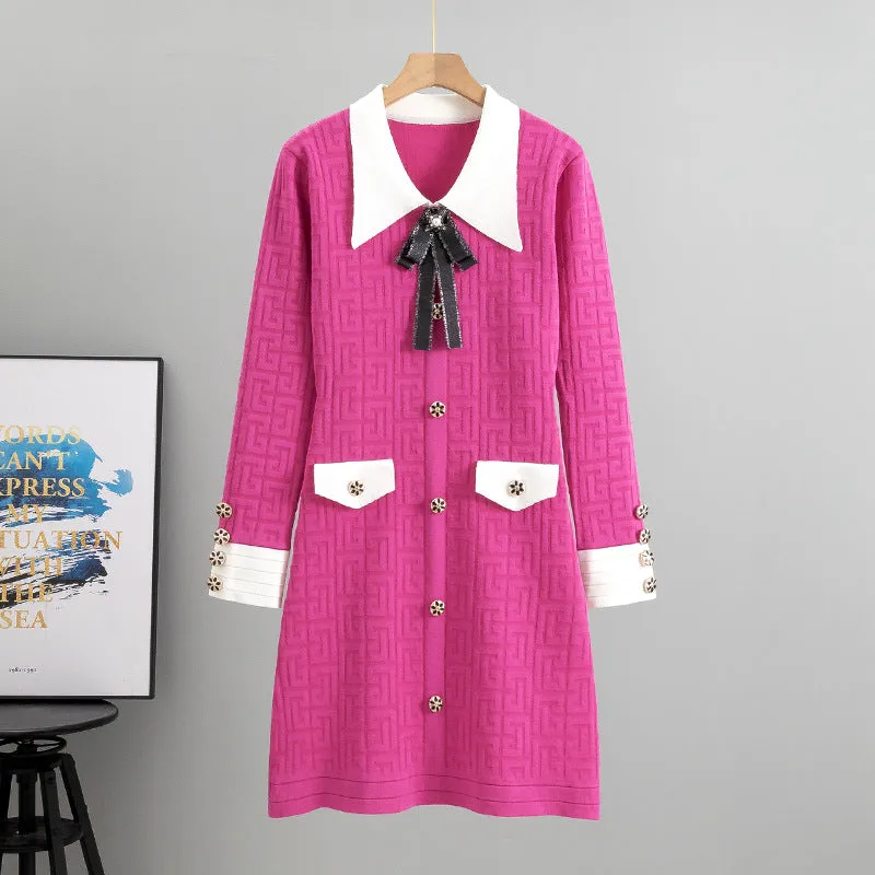 Women's Long-sleeved Knit Dress