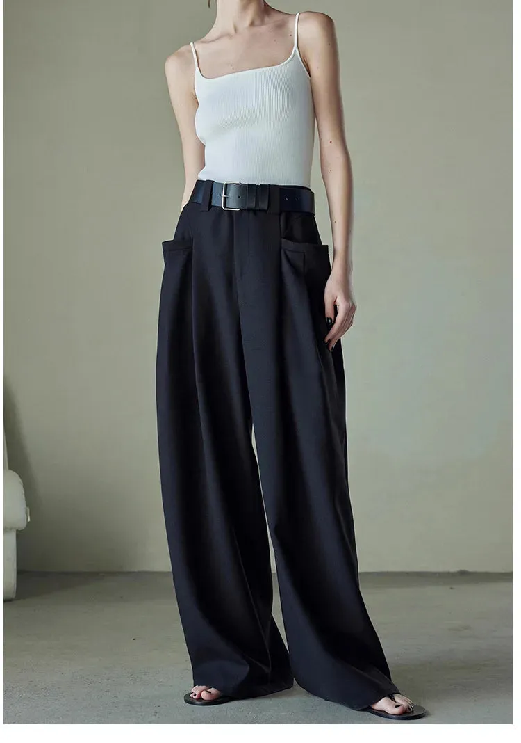 Women's Wide Leg Press-Crease Trousers