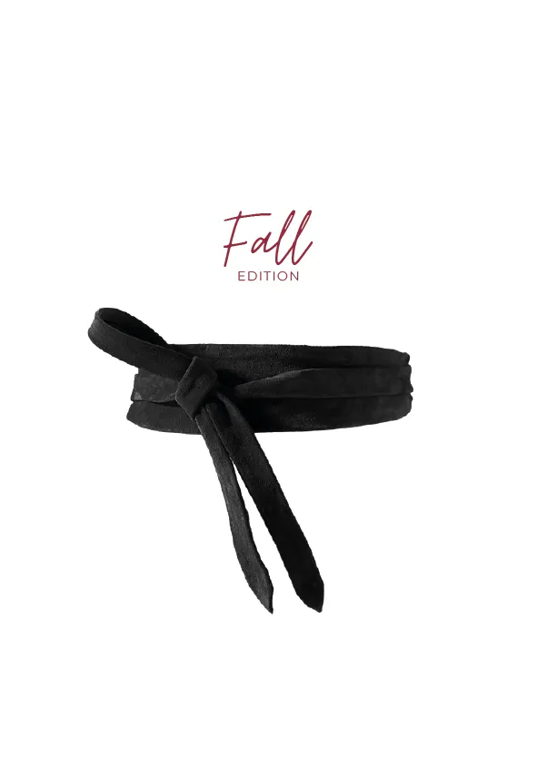 Wrap - Black Suede - OS - Belt -