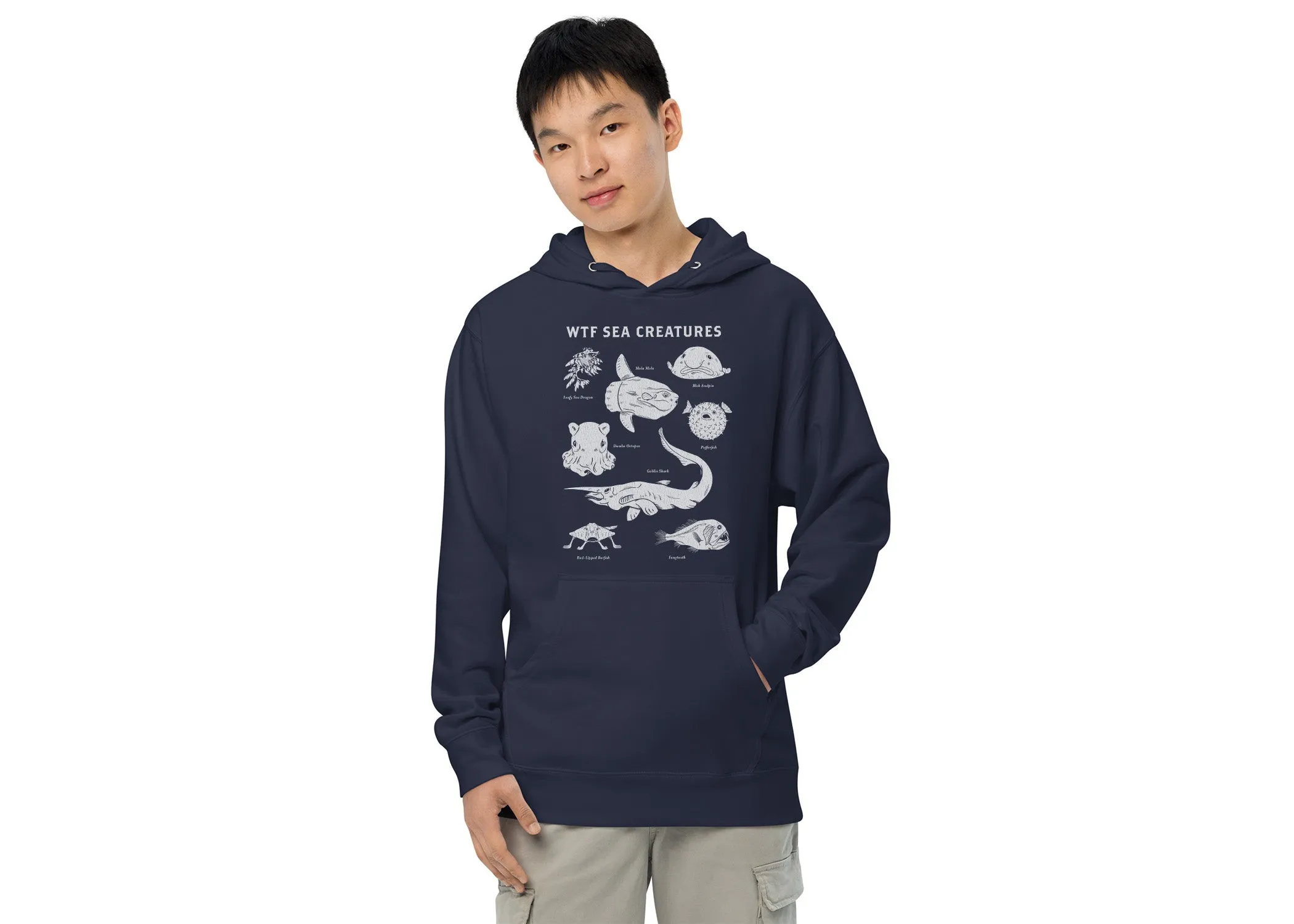 WTF Sea Creatures Midweight Pullover Hoodie