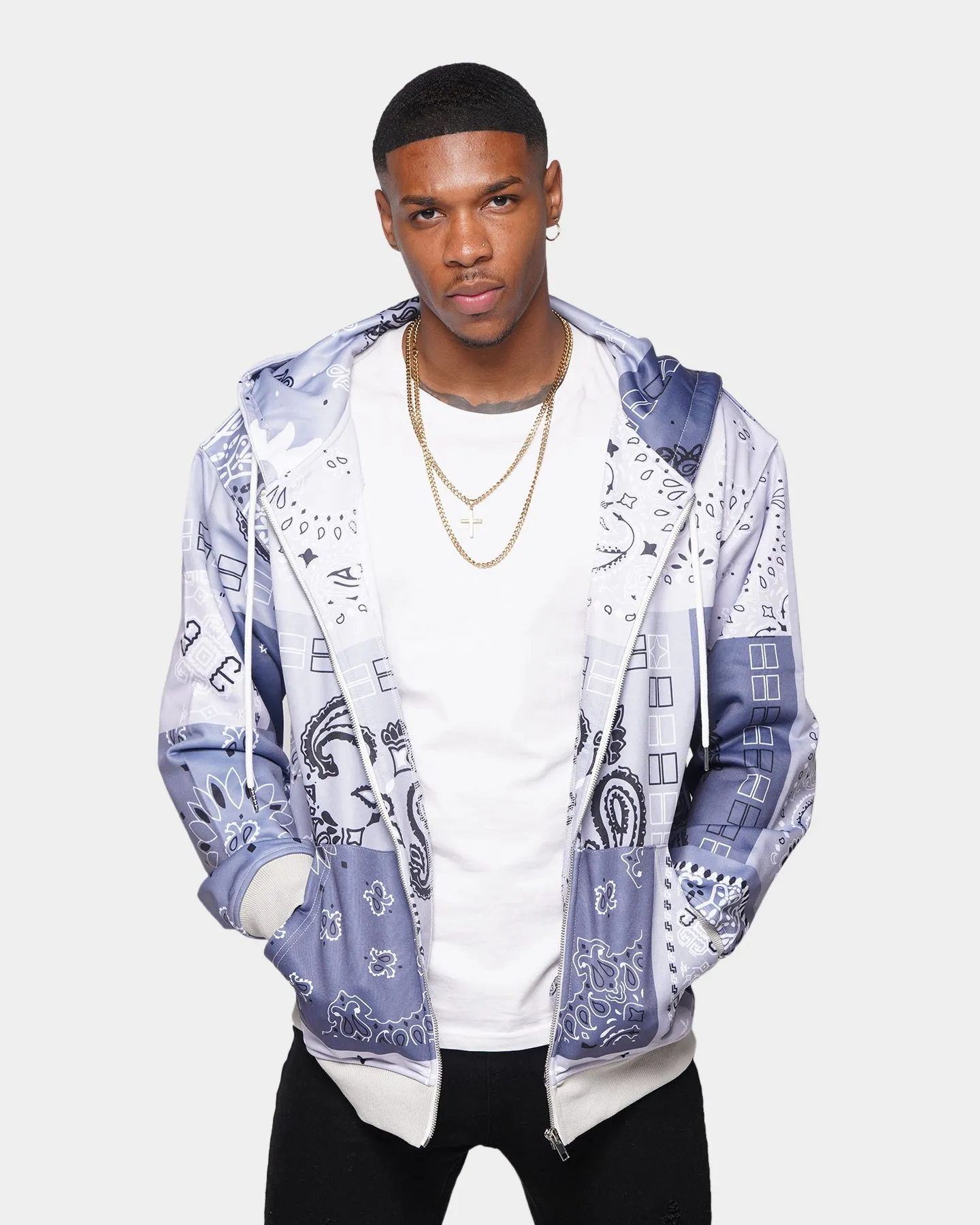 XXIII Lyon Paisley Hoodie Steel