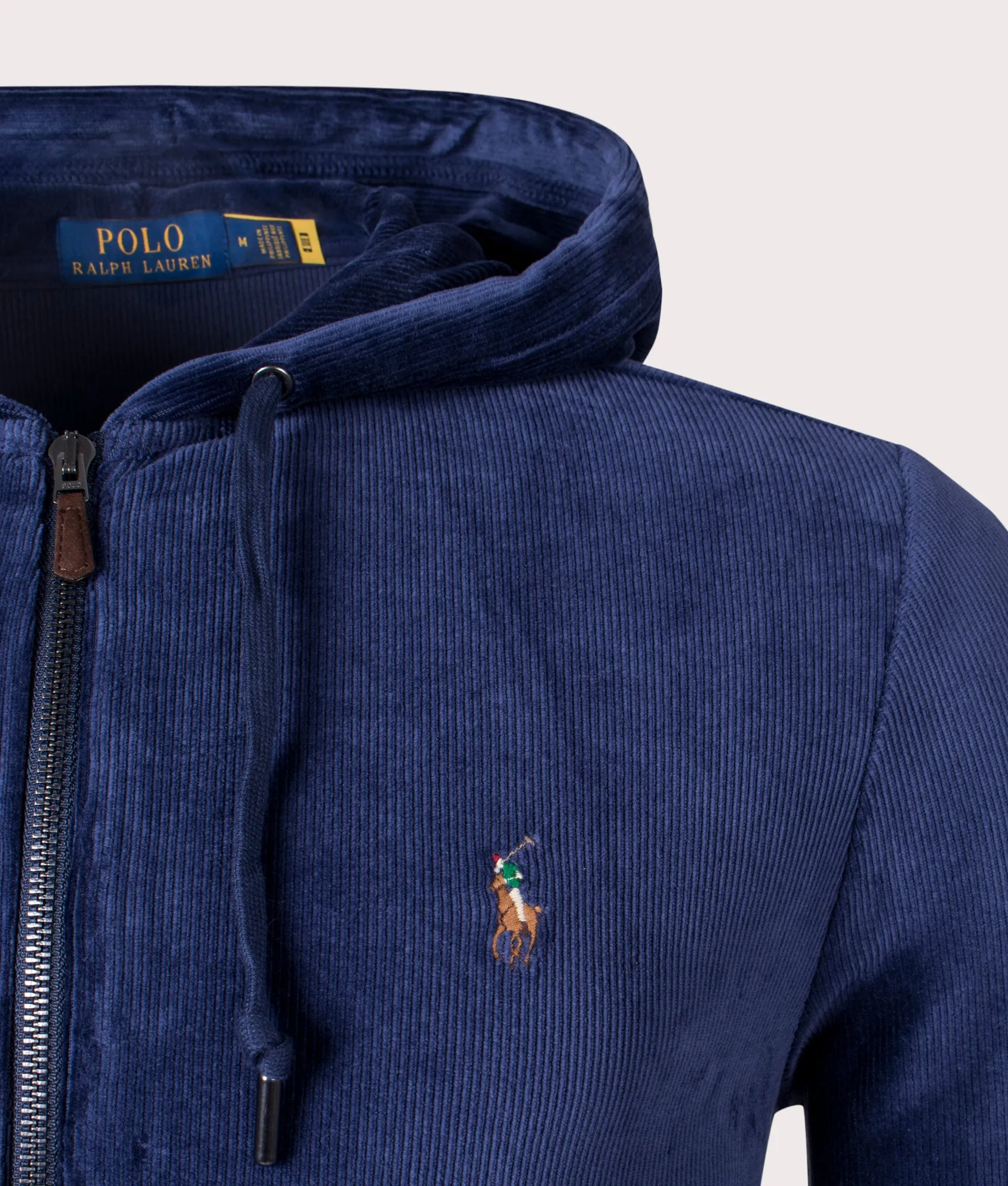 Zip Through Knit Corduroy Hoodie